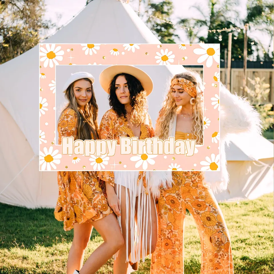 19 Pcs Groovy Party Decorations For Boho Celebrations