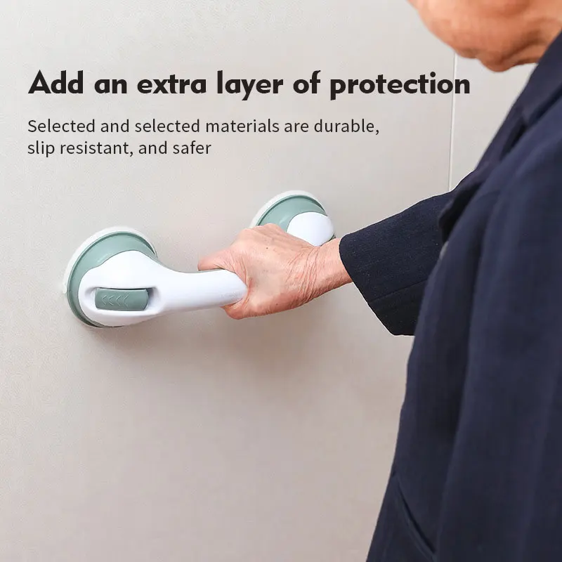 Nail Free Suction Cup Handrail Suction Wall Glass Door Handle Bathroom Door Handle Senior Citizen Handrail Bathroom