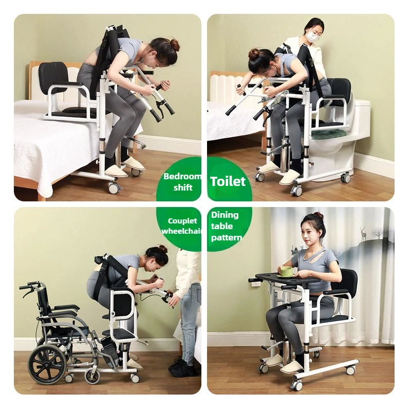 Patient Lift Transfer Chair Commode Chair Elderly Care Device Folding Shower Toilet Bathroom For Elderly and Disabled People with patient lift chair