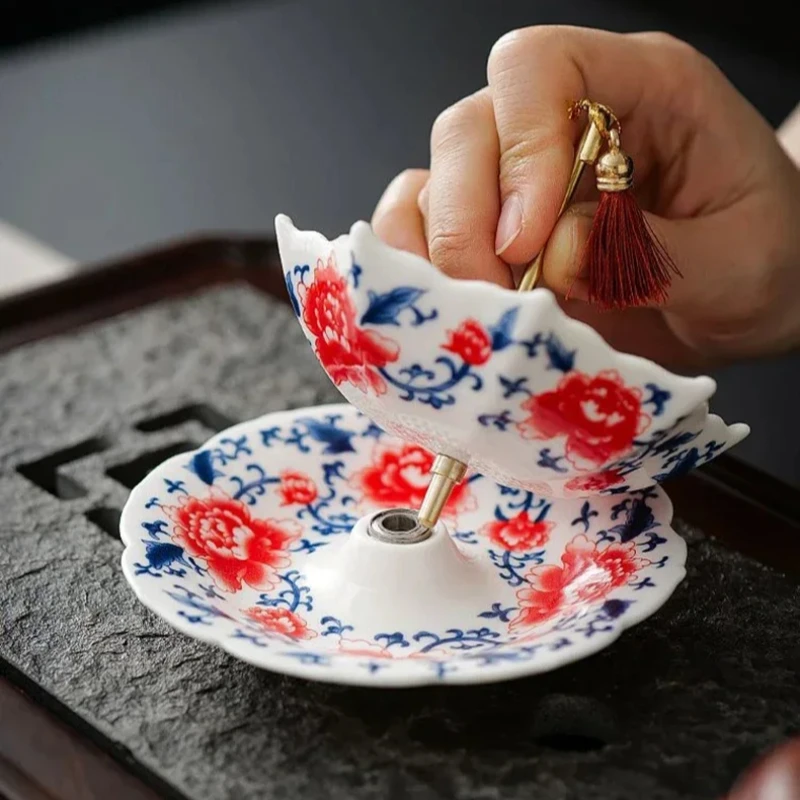 Creative blue & white umbrellas Tea strainers Ornaments Ceramic tea filters Chinese style Accessories Tea table Decoration Gifts