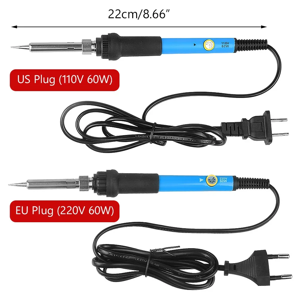 

Electric Welding Tool US/EU New Iron Adjustable Temperature 60W Welding Solder Rework Station Heat Pencil Tips Repair Portable