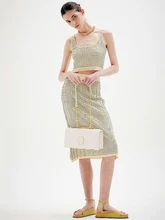  2022 spring and summer new products niche fashion simple striped knitted vest stretch short inner wear outer strap women's top 