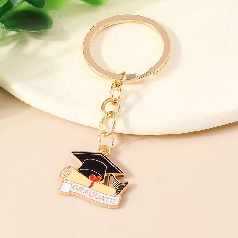 Kreative akademische Kleid Schlüssel bund Bleistift Schlüssel ring für Männer Frauen Handtasche Anhänger DIY Abschluss feier Schmuck Geschenk – Detail 14