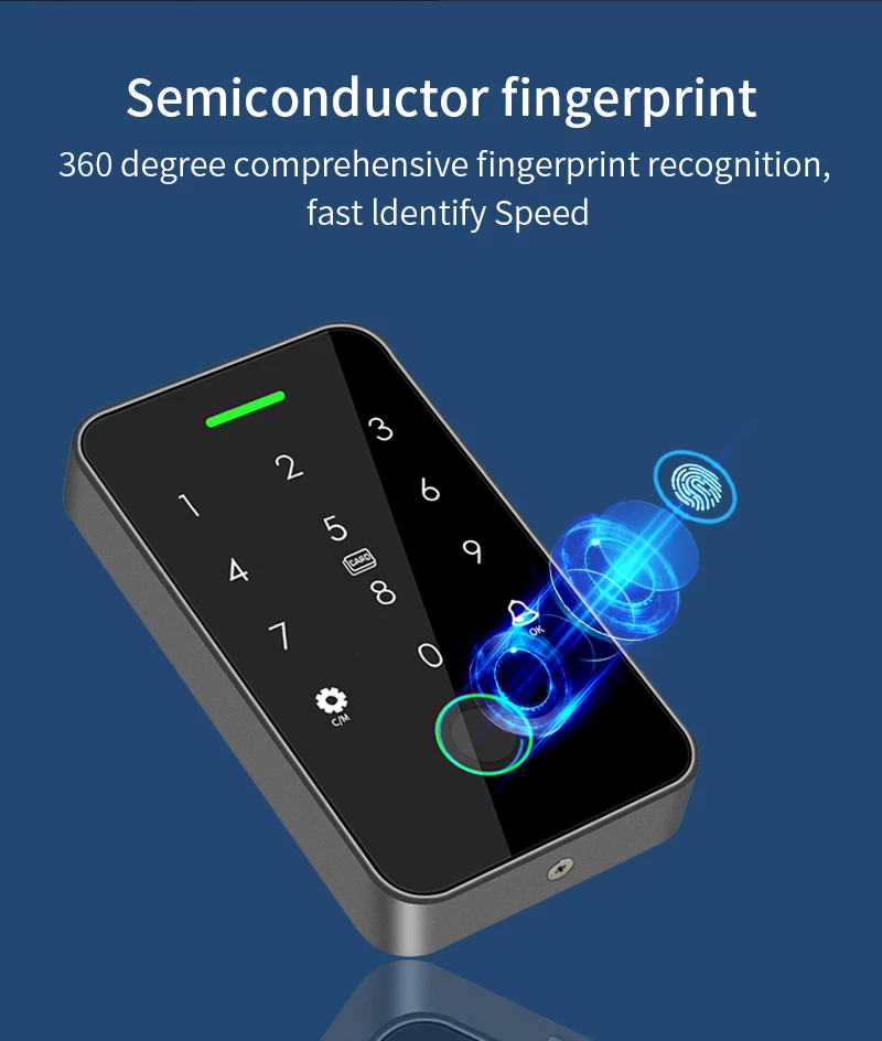 13.56Mhz Rfid Card Keypad Waterproof Tuya APP Door Lock Door Access Control Syst