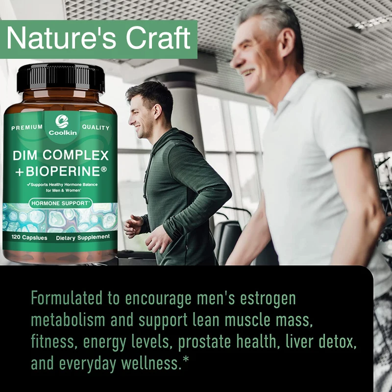 DIM Complex + BIOPERINE Capsules Hormone Balance Build Lean Muscle Mass and Liver Health