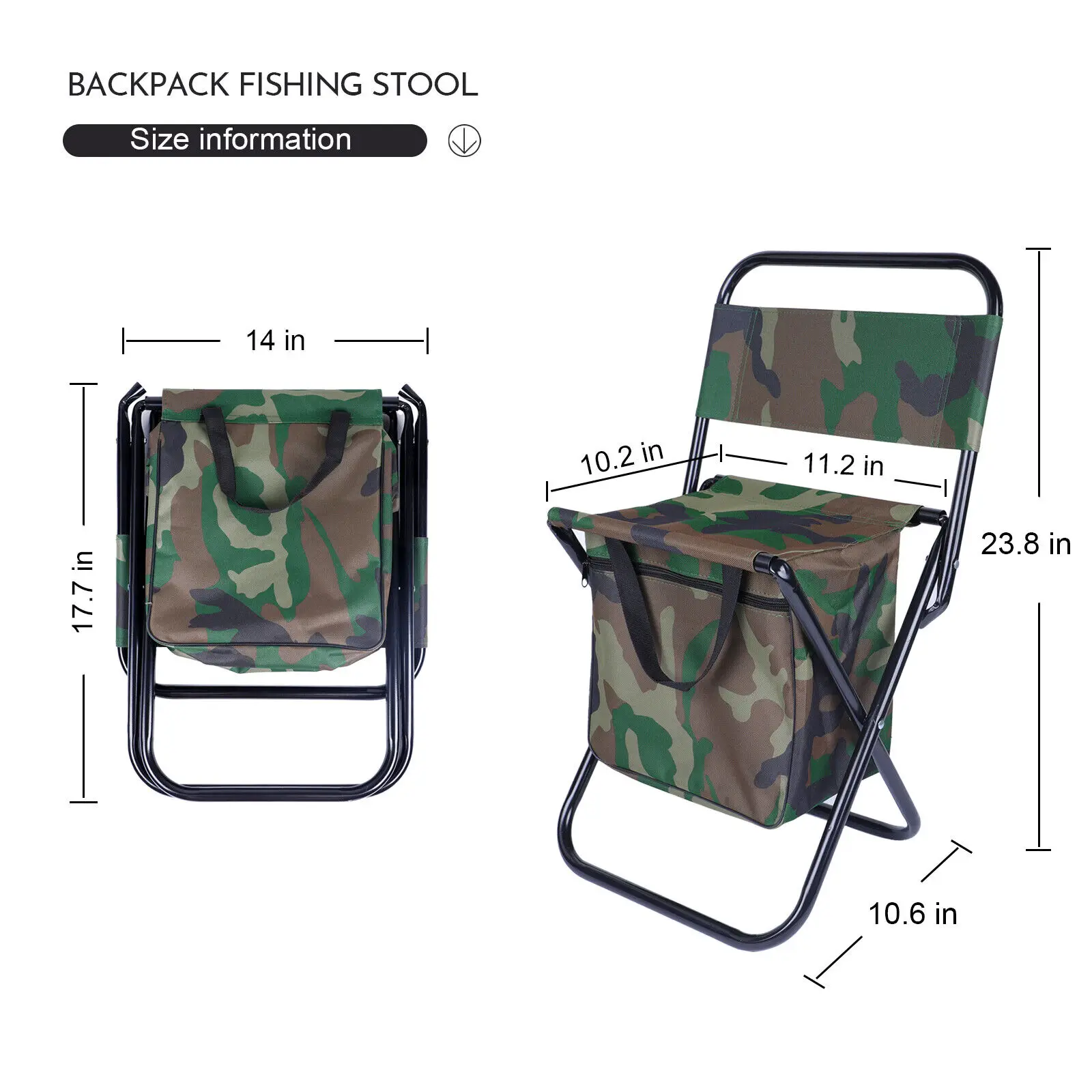 Insulated Folding Backpack Chair/Stool 2