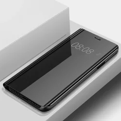 Premium Flip Mirror Full Protection Phone Case - Fully Covered Bumper Cover - Galaxy A17 5G (Black)