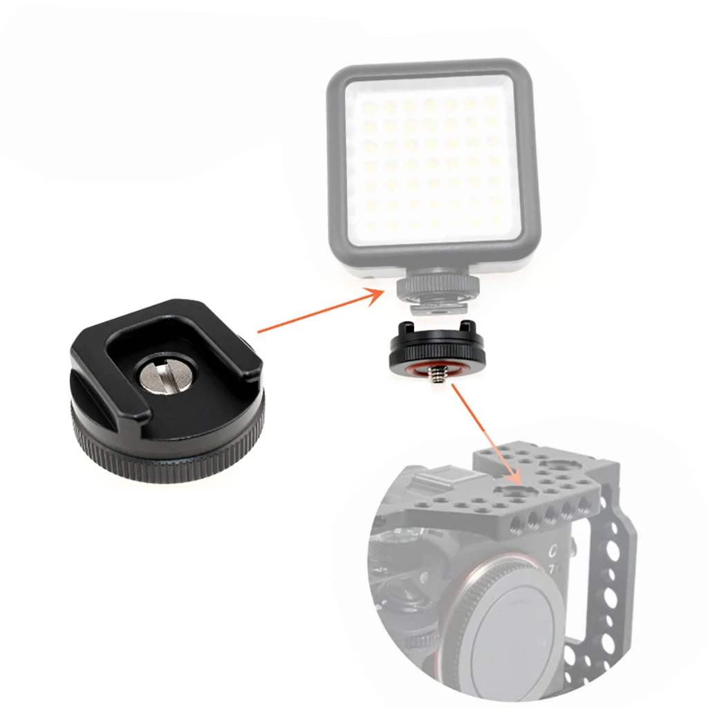 Hot Cold Shoe Mount Adapter with 1/4