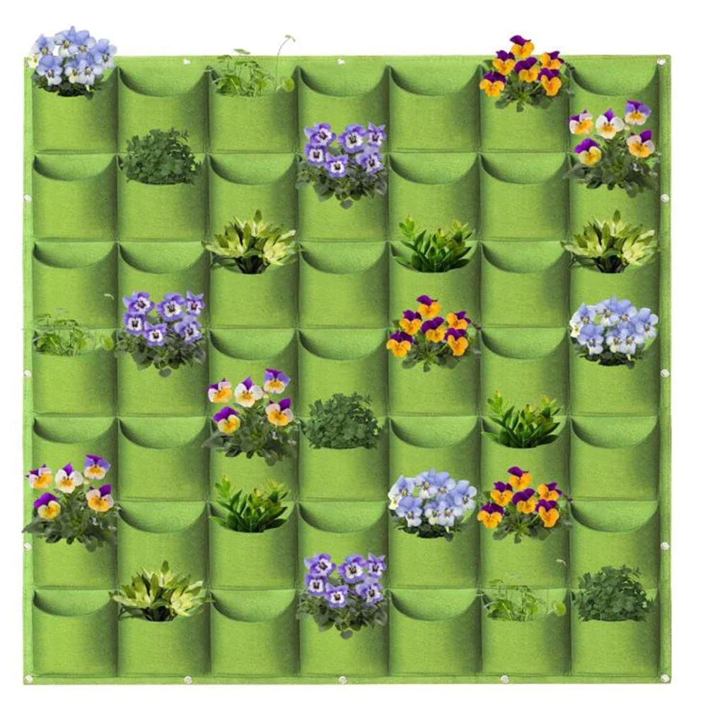 Wall Mounted Felt Planting Bag Vegetable Growth Bag Vertical Greening Plant Wall Mounted Felt Planting Vegetable Plant