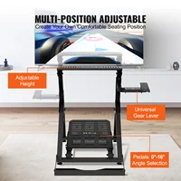 SucceBuy Foldable Racing Steering Wheel Stand Height Adjustable Universal Base Compatible with Logitech & Thrustmaster  Wheel - Image 4