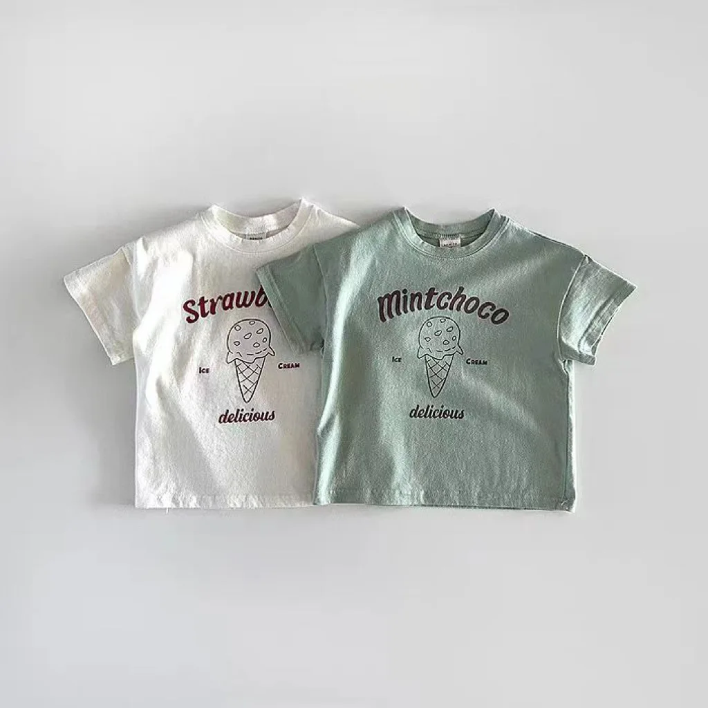 2025 Summer New Baby Short Sleeve T Shirts Cute Ice Cream Print T Shirt For Boy Girl Infant Cotton Tee Toddler Tops Kids Clothes 1 2025 Summer New Baby Short Sleeve T Shirts Cute Ice Cream Print T Shirt For Boy Girl Infant Cotton Tee Toddler Tops Kids Clothes
