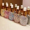 Sparkling Diamond Glass Oil Dropper Mini Perfume Empty Bottle Portable Rheinstone Travel Essential Oil Storage Jar Dispenser 4