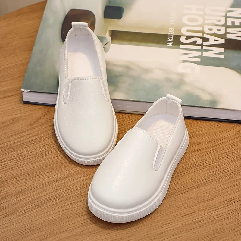 White Kids Non Slip Classic Tennis Shoes Breathable Sneakers