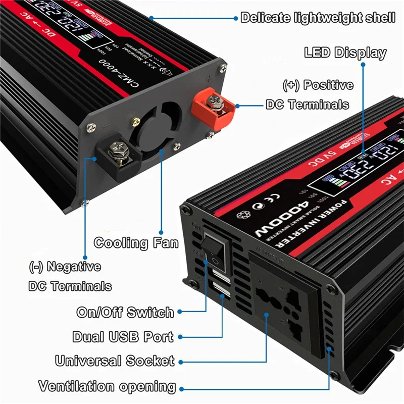 110V/220V Solar Panel System 18V18W Solar Panel+30A Charge Controller+4000W Modified Sine Wave Inverter Kit Power Generation Kit solar panel kit solar controller grid solar inverter