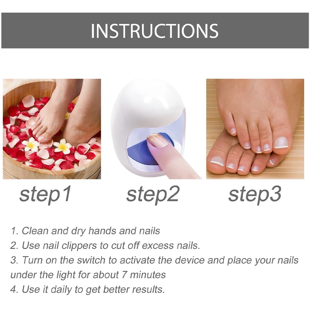 Fungal Nail Treatment Device Repair Fast Nails Fungus Onychomycosis Repair Toenail Fingernail Removes Nail Fungus Foot Care