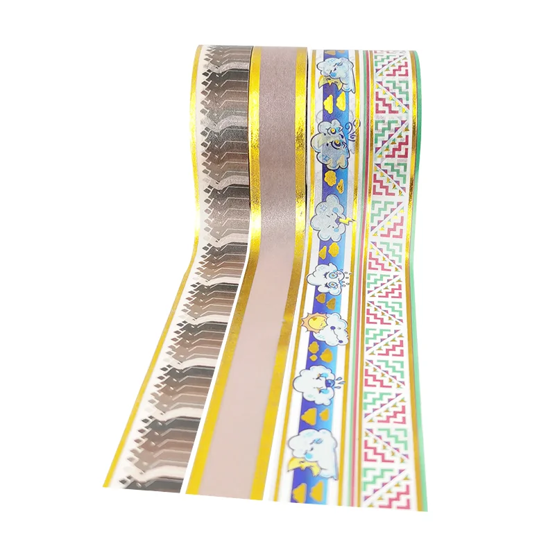 

Customized productwholesale custom printing colorful design foil washi tape with logo