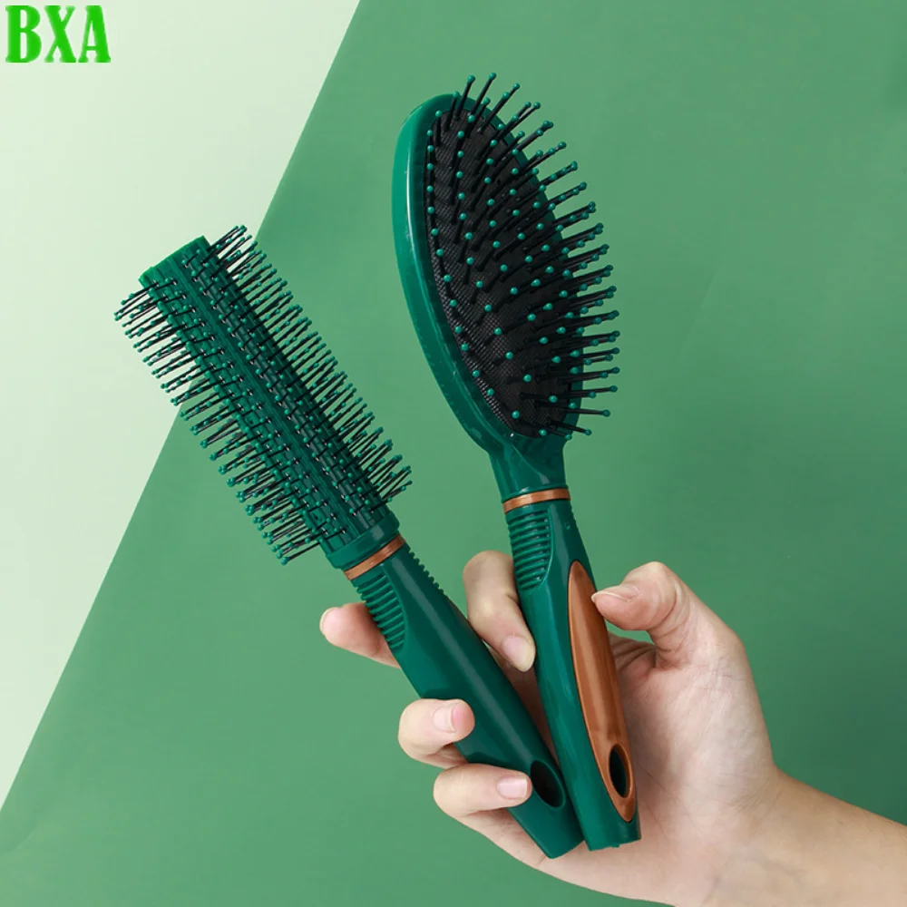 

Cushion Hairdressing Comb Hair Brush Dark Green Women Massage Bamboo Combs Anti-static High Quality Detangling Reduce Hair 1PC