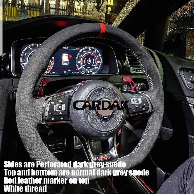 Car Steering Wheel Cover for Volkswagen Golf 7 MK7 GTI R VW Polo Scirocco 2015