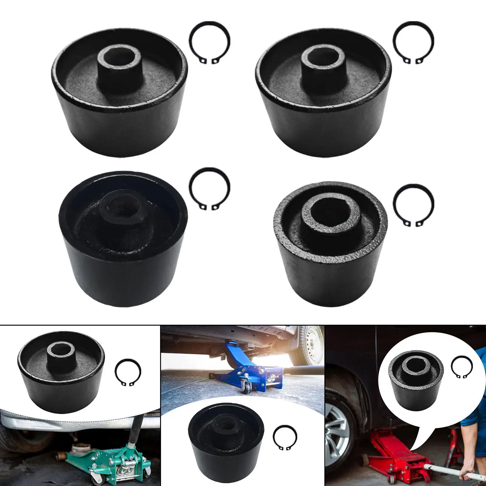 Universal Hydraulic Jack Front Wheels Metal Caster Auto Accessories Replacement for 3 Ton 4 Ton Horizontal Floor Jack