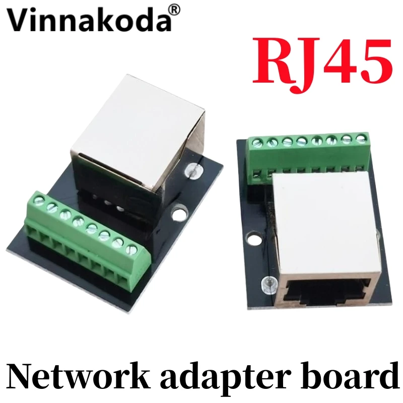 Black oil RJ45 Single female connector to 2.54 Pitch terminal RJ45 network adapter board Network adapter terminal 5pcs vertical type c female 6p adapter board to 2 54 dip test board 6p 2 54mm connector socket for data line wire cable transfer