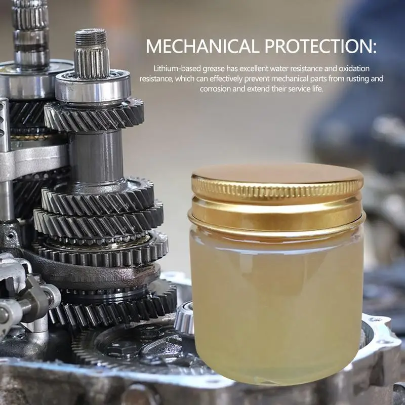 100g Lithium Grease Mechanical Bearing High Temp Grease Butter Door Hinge Lubricant Auto Greases Reduces Friction for Car Care