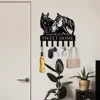 1pc, Wall Two Horse Head Metal Key Hanger, Multi-Purpose Clothes Bag Key Hook, Decorative Living Room Wall Hook, Metal Wall 4