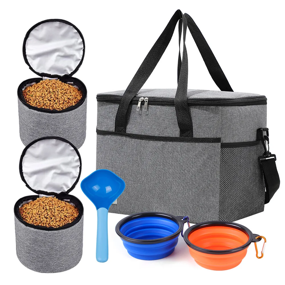 

New Portable Bag Dog Supplies Set Travel Storage Snack Bag Dog Food Bag Pet Dog Supplies Set Dog Bag Pet Backpack
