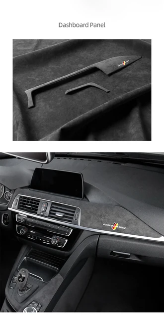 Alcantara Wrap voiture accoudoir boîte panneau ABS couverture M Performance  autocollant décalcomanies pour BMW F30 3 série 2013-2019 intérieur