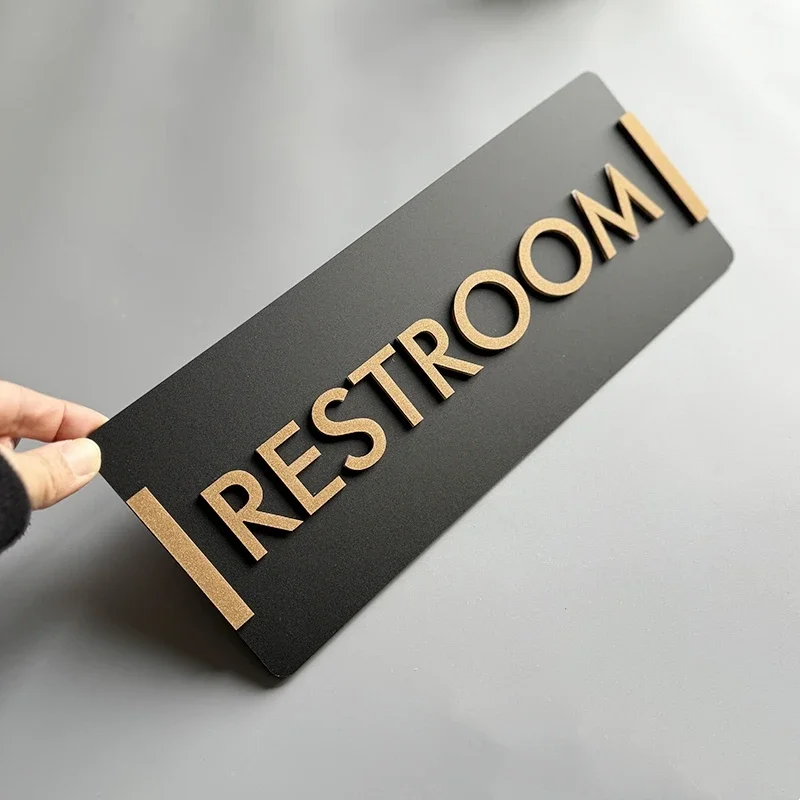 Restroom Signage Creative Signage Instructions Wall Sticker Placards Bathroom Instruction Sign Acrylic Toilet Plaque
