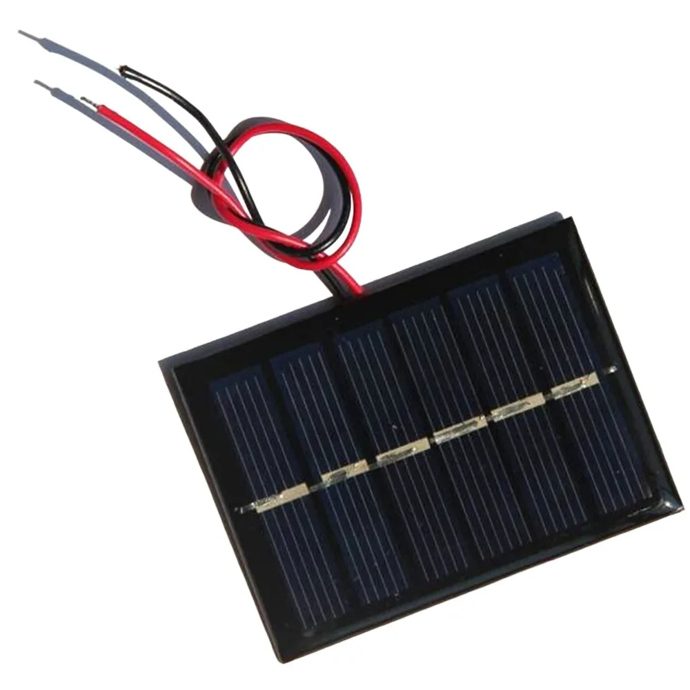 Solar Panel 0.3W 3V Solar Battery Charger DIY Battery Kit Mobile Phone Charger with Cables and Wires Emergency Use
