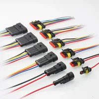 5/20/100 Sets HID 1/2/3/4/5/6 Pin Waterproof Auto Connector Kit with 15CM 18AWG Wire for Car/Truck Harness Wiring 2