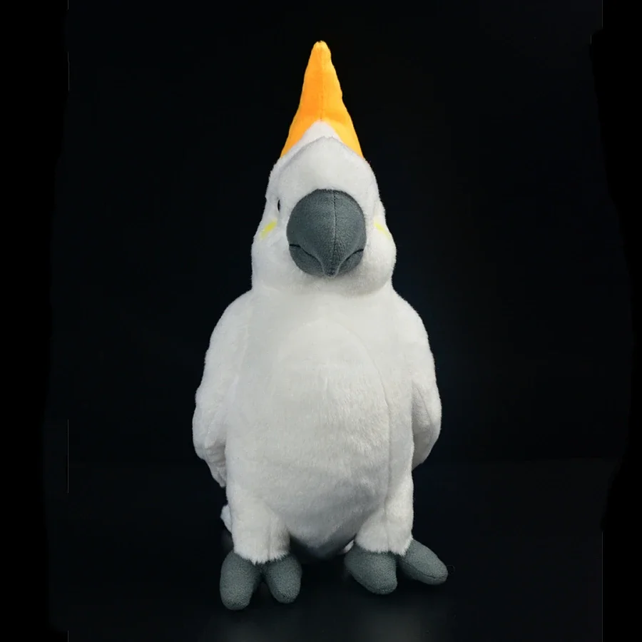 Cockatoo High Fidelity Anime Cute Macaw Plushie Parrot Plush Toys Lifelike Animals Simulation Stuffed Doll Kawai Toy Gifts Kids 3