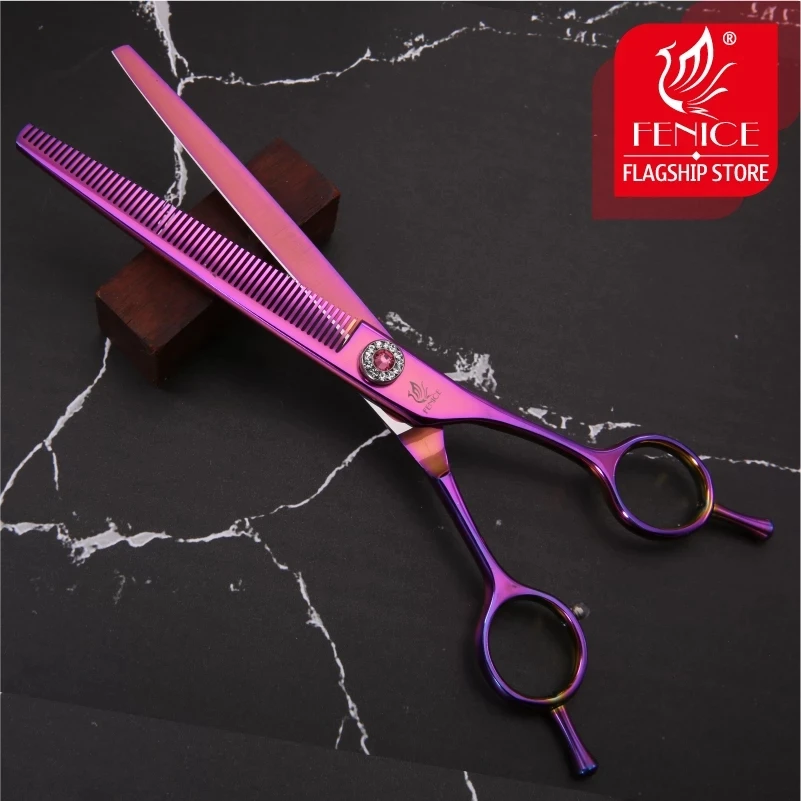 Dog Grooming Scissors Fenice Professional JP440C Steel 7.0 inch Dog Grooming Scissors for Dog Cutting Thinning Scissors Shears Thinning 25%