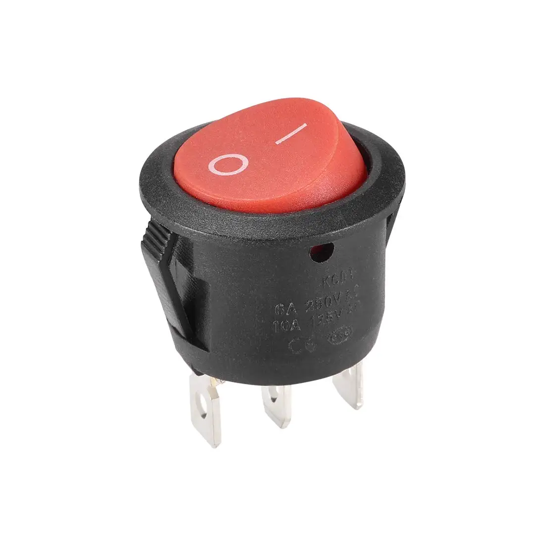 

Keszoox SPST Boat Rocker Switch Round Toggle Switch Red for Boat Marine 3pins ON/ON AC 250V/6A 125V/10A 1pcs