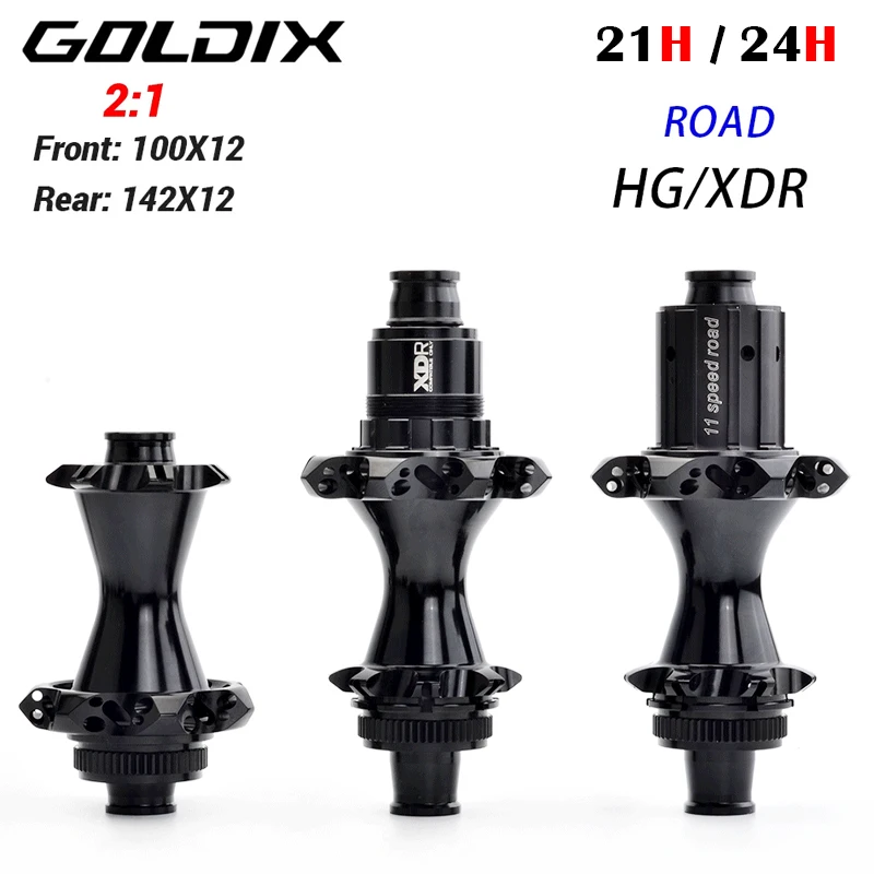 

GOLDIX CX17 Bicycle hub 2:1 straight pull spoke 21/24Hole Center Lock suitable for SHIMANO 8170 and SRAM RED transmission system