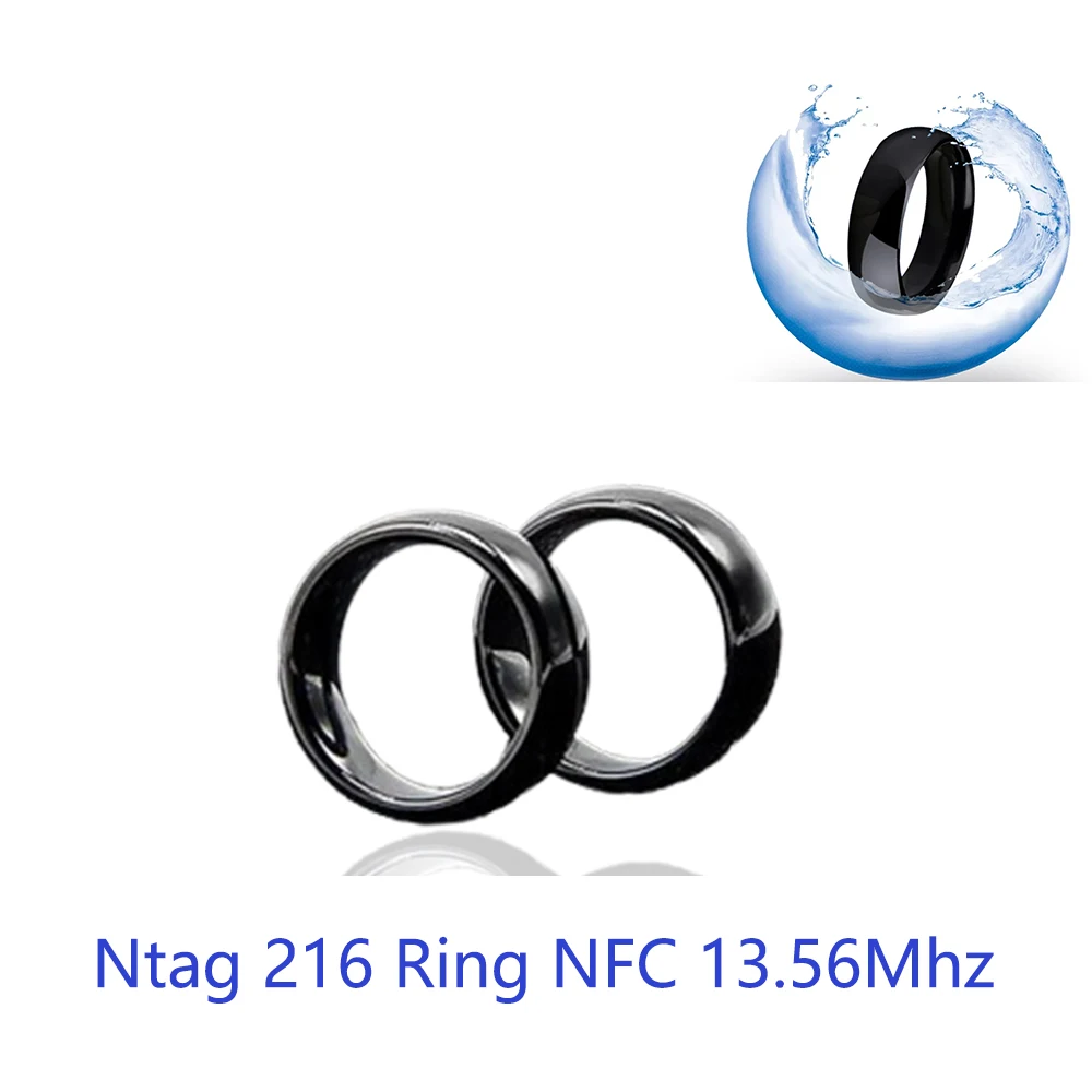 Ntag 216 Smart Chip Ring Nfc Tag Impermeabile Programmabile Rfid 13.56Mhz Badge Iso14443 Token Clone Per Amiibo Game Business Card
