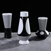 Simple Modern Black White Ceramic Vase Flower Arrangement Container Irregular Geometric Vase Living Room Countertop Decoration 3