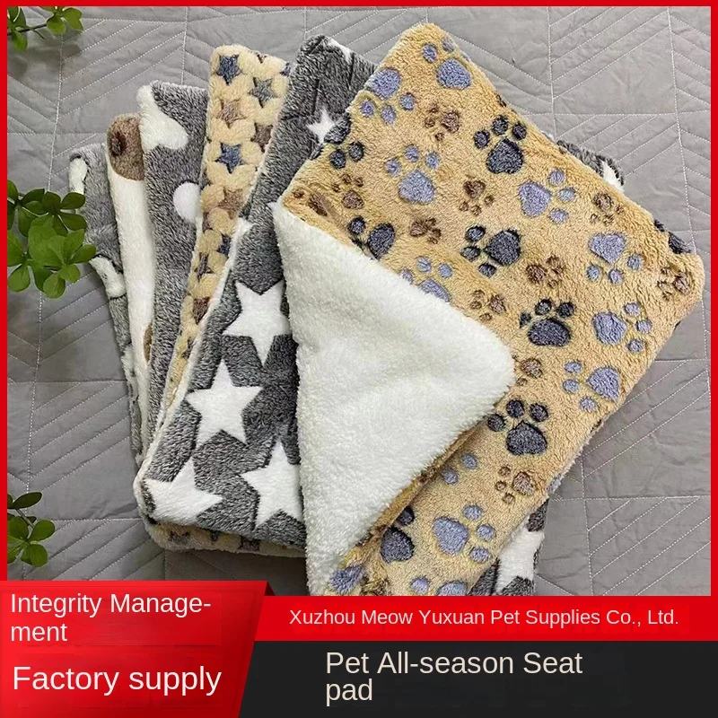 Canile Artigianale Tie-Dye All'Ingrosso Quadrato Quattro Stagioni Pet Pad Colore Semplice Addensato Peluche Cat Pad