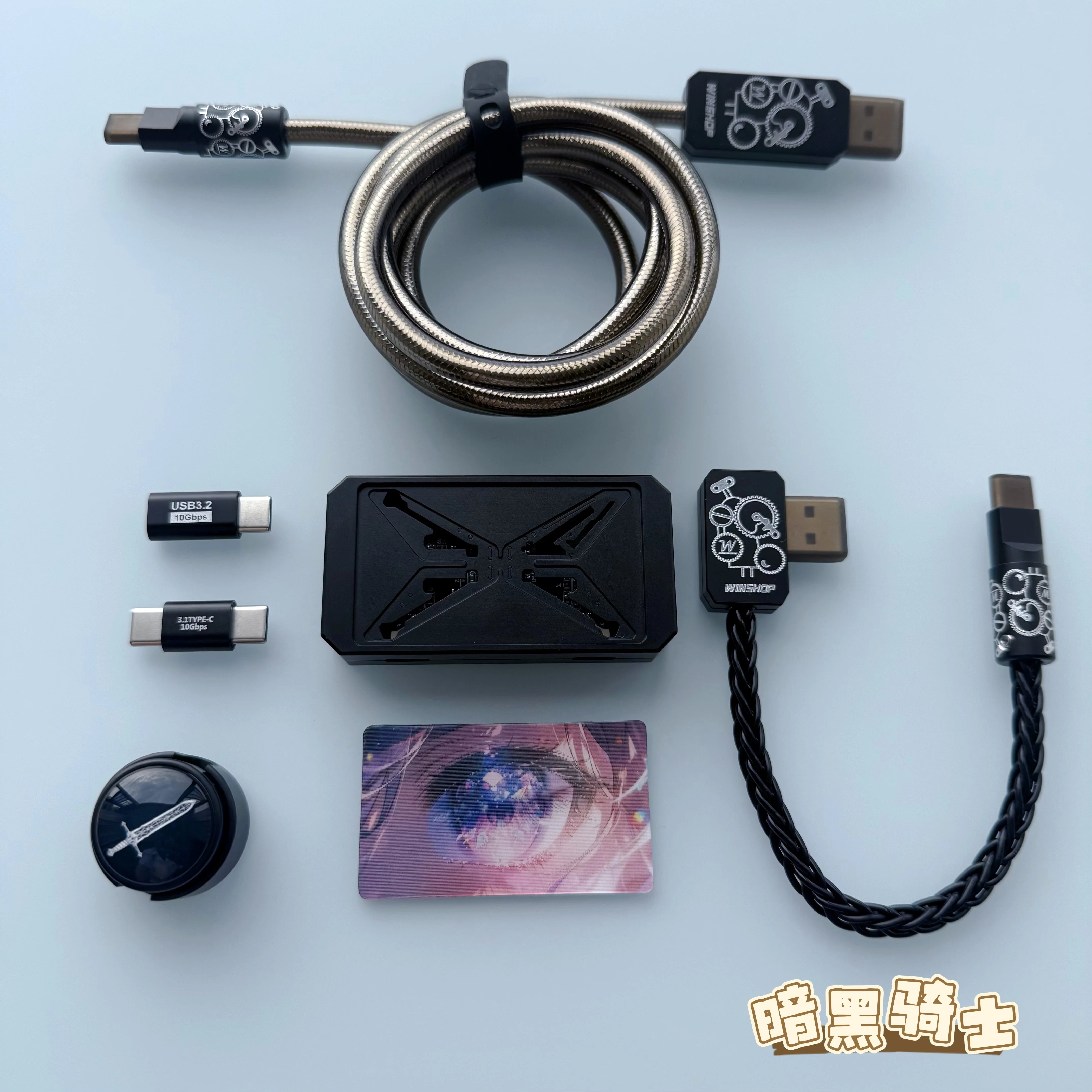 Winshop ゲーミングキーボード ワイヤー タイプC USB 分離可能 2 to 4