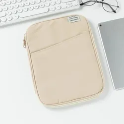 Universal 9-11 Inch Tablet Sleeve Case with Pocket and Protective Bag for 9-11in (Beige)