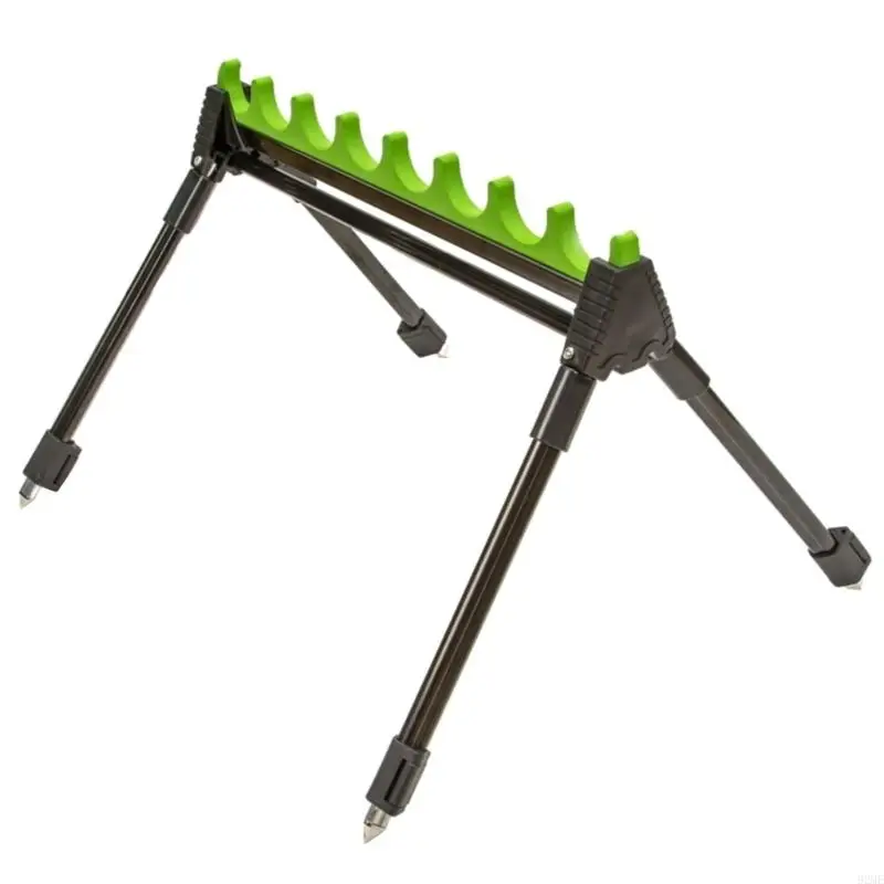 8 Hole Fishing Rod Holder Bracket Telescopic Ground Plug Holder Fishing Stand Adjustable Rod Rest Head Bracket