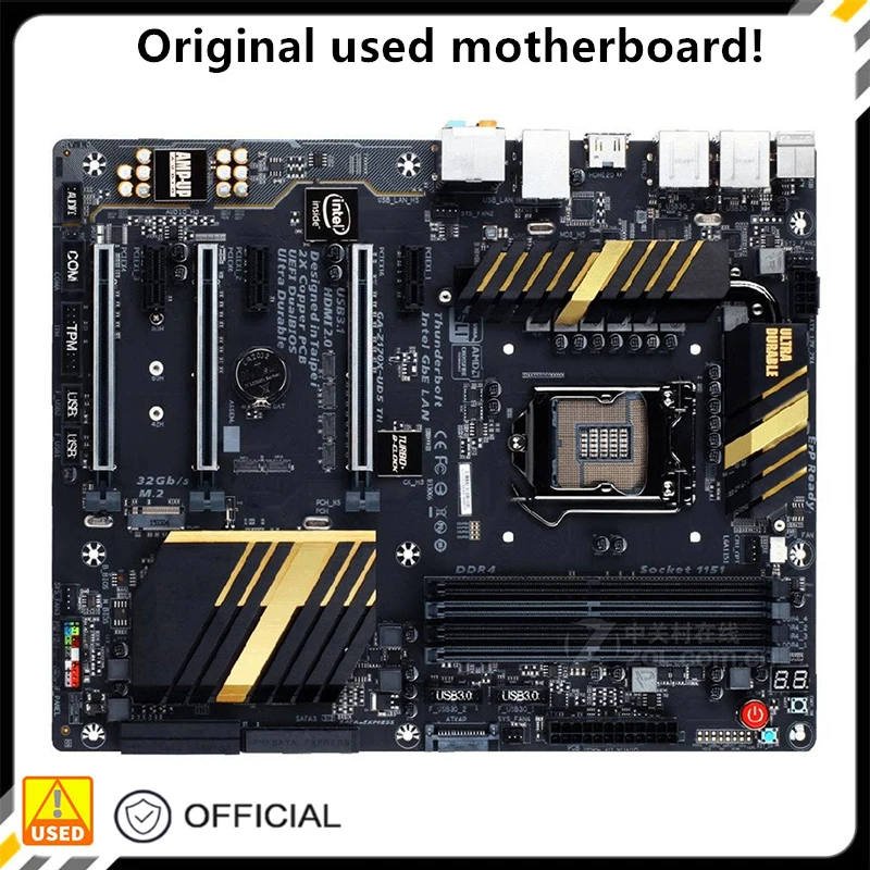 Per Ga-Z170X-Ud5 Th Z170X-Ud5 Originale Usato Desktop Intel Z170 64Gb Ddr4 Scheda Madre Lga 1151 I7/I5/I3 Usb3.0 Sata3