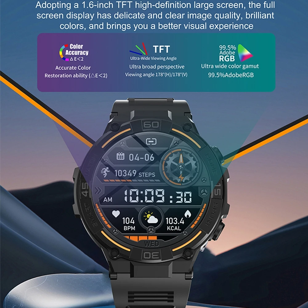 Outdoor Smartwatch GPS Sports Fitness Waterproof Bluetooth Call LED Lights 1 for Xiaomi smart watch