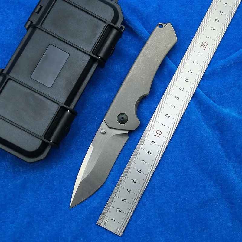 

LEMIFSHE 100% K110/M390 Blade Double Row Ceramic Bearing Titanium Handle Folding Tactical Camping Hunting EDC Tool Utility Knife