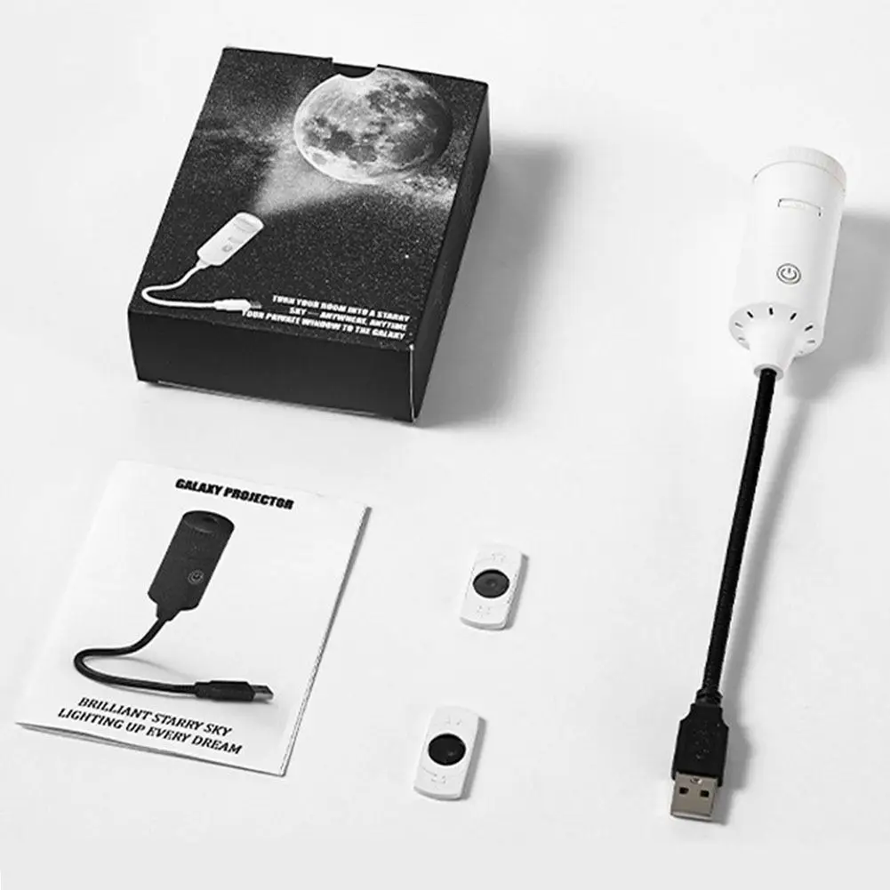 새로운 별빛 프로젝터 무드등 자동차 스타라이트 갤럭시 USB 분위기 조명 로맨틱 홈 카 침실 장 가정용품
