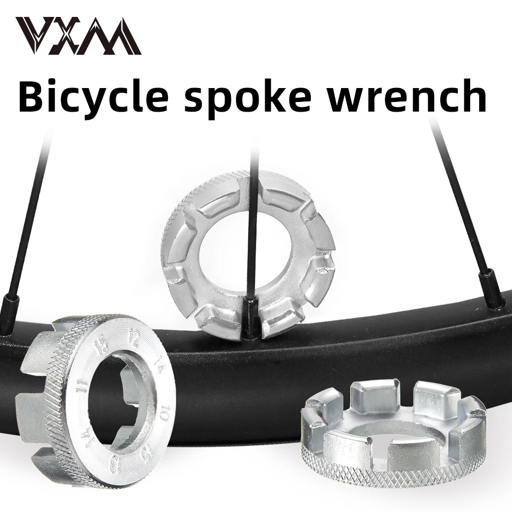 VXM 1/2PCS 자전거 휠 림 렌치 미니 조정 스패너 8방향 홈 사이클링 스포크 텐션 렌치 해체 축 수리 도구