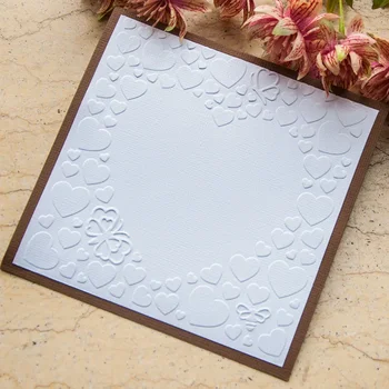 하트 나비 질감 플라스틱 엠보싱 폴더, 카드 제작 템플릿, 다이 스크랩북 종이 공예 용품, DIY 엠보싱