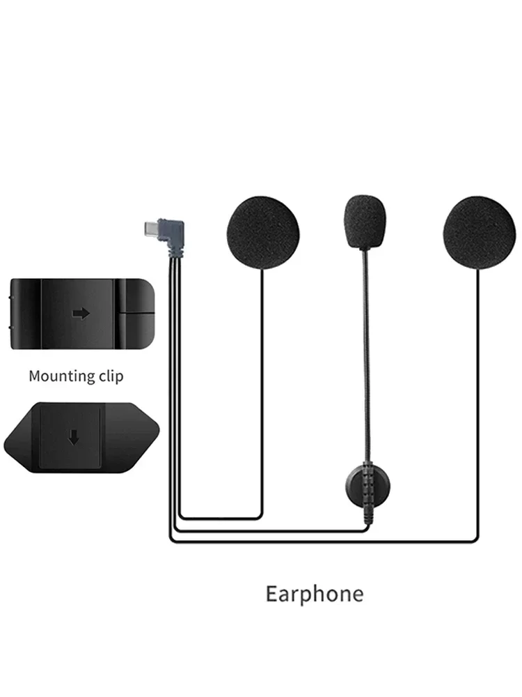 Original earphone For EJEAS V4PLUS /V6 PRO+ Type-C Plug Motorcycle Helmet Headse