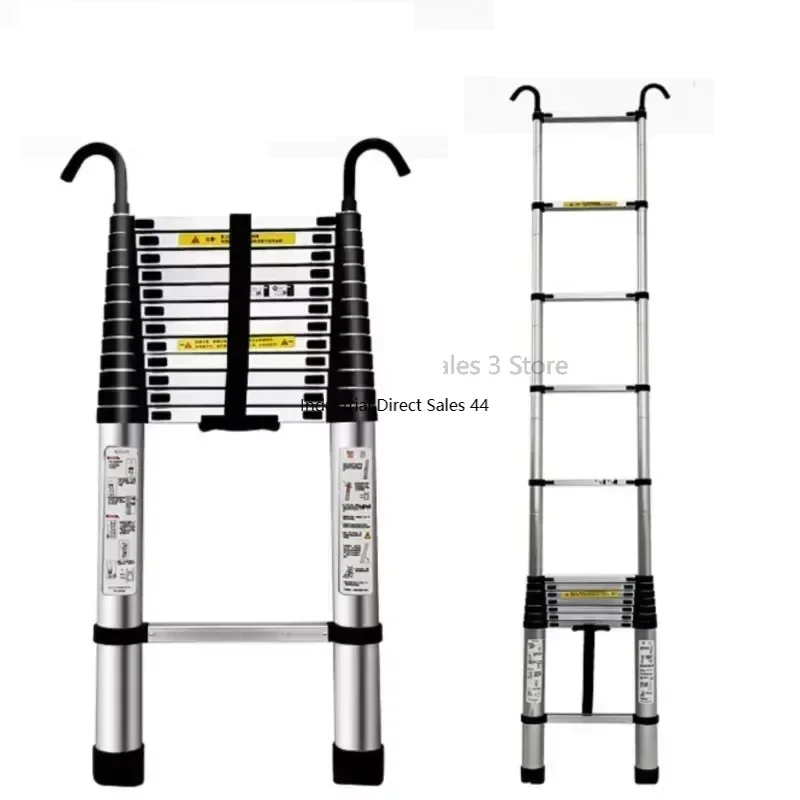 15m-19m-aluminum-alloy-ladder-portable-telescopic-household-folding-lifting-hook-pedal-single-ladder-indoor-and-outdoor