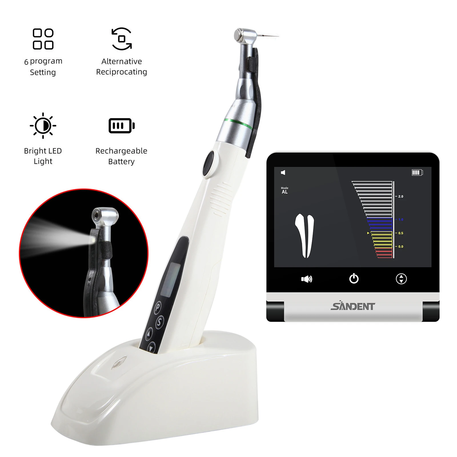 

Dental wireless Endodontic Endo Motor LED Light /Eodo Root Canal Apex Locator